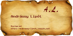 Andrássy Lipót névjegykártya